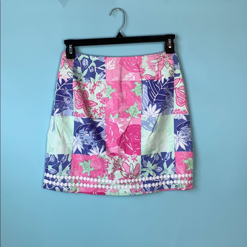 Lilly Pulitzer VINTAGE Block Skirt 12, EUC